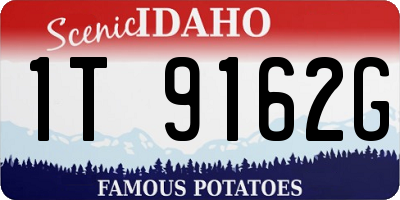 ID license plate 1T9162G