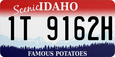 ID license plate 1T9162H