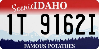 ID license plate 1T9162I
