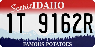 ID license plate 1T9162R