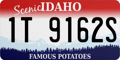 ID license plate 1T9162S