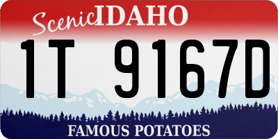 ID license plate 1T9167D