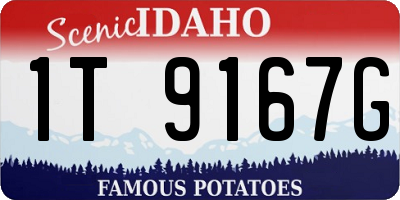 ID license plate 1T9167G
