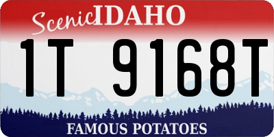 ID license plate 1T9168T