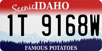 ID license plate 1T9168W