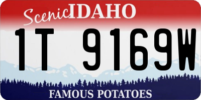 ID license plate 1T9169W