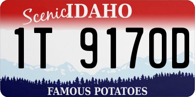 ID license plate 1T9170D