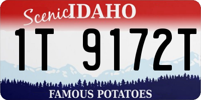 ID license plate 1T9172T