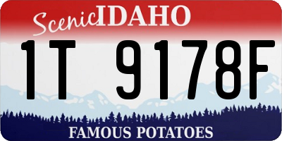 ID license plate 1T9178F