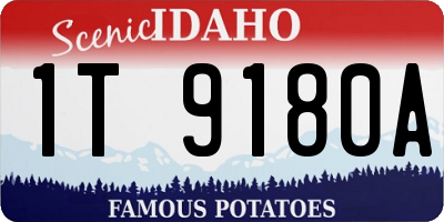 ID license plate 1T9180A