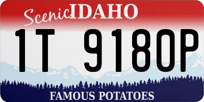 ID license plate 1T9180P