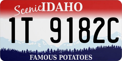ID license plate 1T9182C