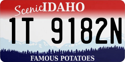ID license plate 1T9182N