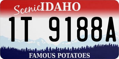ID license plate 1T9188A