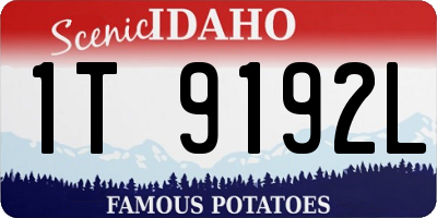 ID license plate 1T9192L