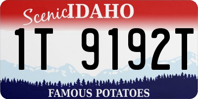 ID license plate 1T9192T