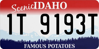 ID license plate 1T9193T