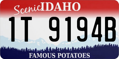 ID license plate 1T9194B