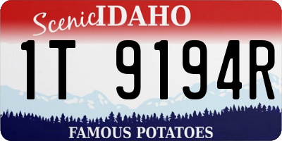 ID license plate 1T9194R