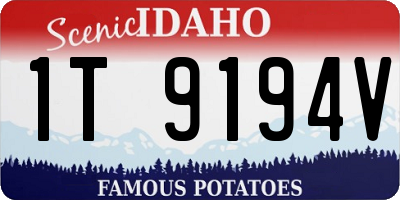 ID license plate 1T9194V