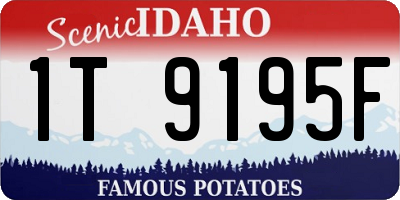 ID license plate 1T9195F