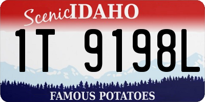 ID license plate 1T9198L