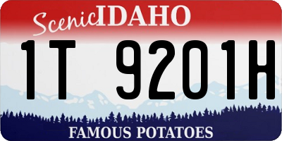 ID license plate 1T9201H