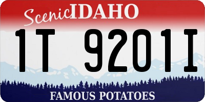 ID license plate 1T9201I
