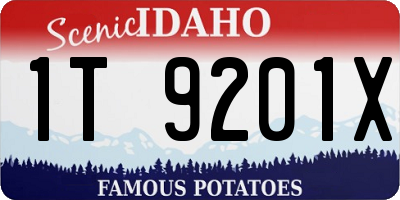 ID license plate 1T9201X