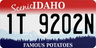 ID license plate 1T9202N