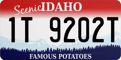ID license plate 1T9202T