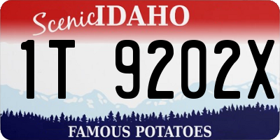 ID license plate 1T9202X