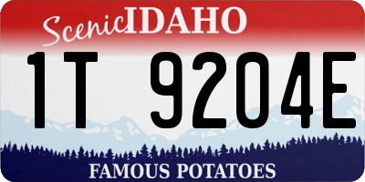 ID license plate 1T9204E