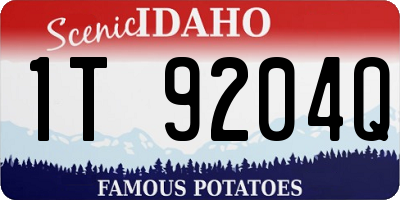 ID license plate 1T9204Q