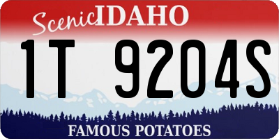 ID license plate 1T9204S