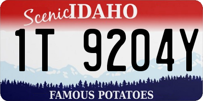 ID license plate 1T9204Y