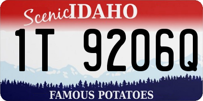 ID license plate 1T9206Q