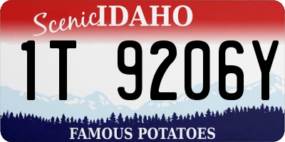 ID license plate 1T9206Y