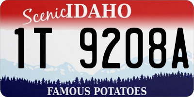 ID license plate 1T9208A