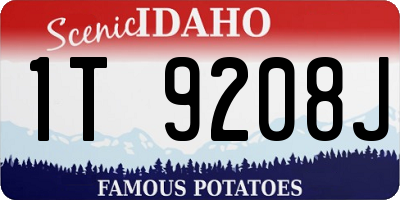 ID license plate 1T9208J