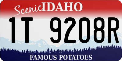 ID license plate 1T9208R