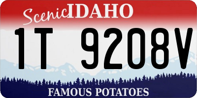 ID license plate 1T9208V