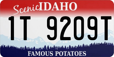 ID license plate 1T9209T