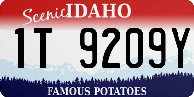 ID license plate 1T9209Y