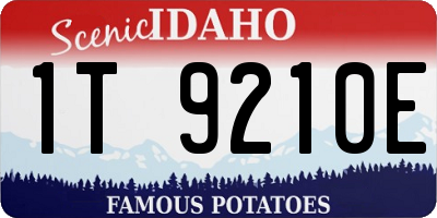 ID license plate 1T9210E