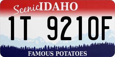 ID license plate 1T9210F