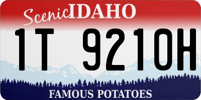 ID license plate 1T9210H