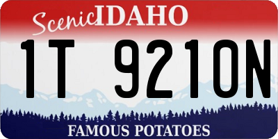 ID license plate 1T9210N