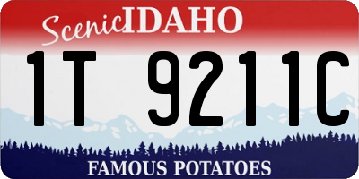 ID license plate 1T9211C