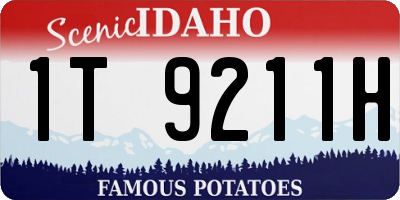 ID license plate 1T9211H